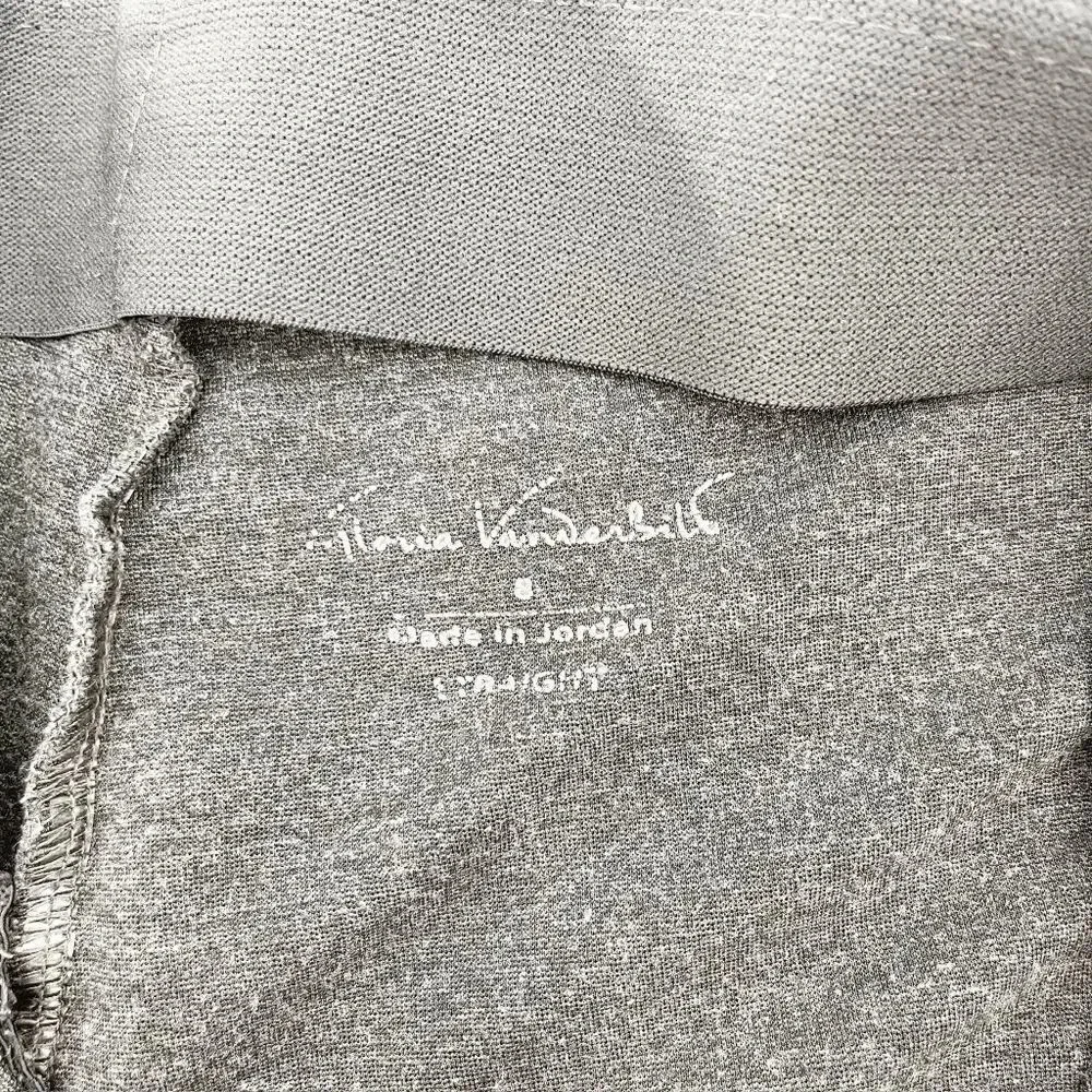 Gloria Vanderbildt‎ Pleated Leggings Women's Size 8 Gray Wide Leg Casual